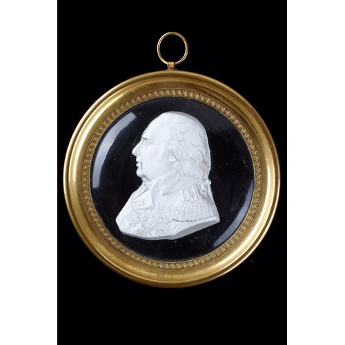 French Montcenis Crystal Profile Portrait Bust of King Louis XVIII